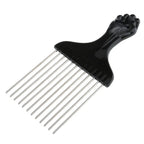 Stainless Steel Afro Pick Comb Handmade for Thick Wet and Curly Hair for African American Men and Women