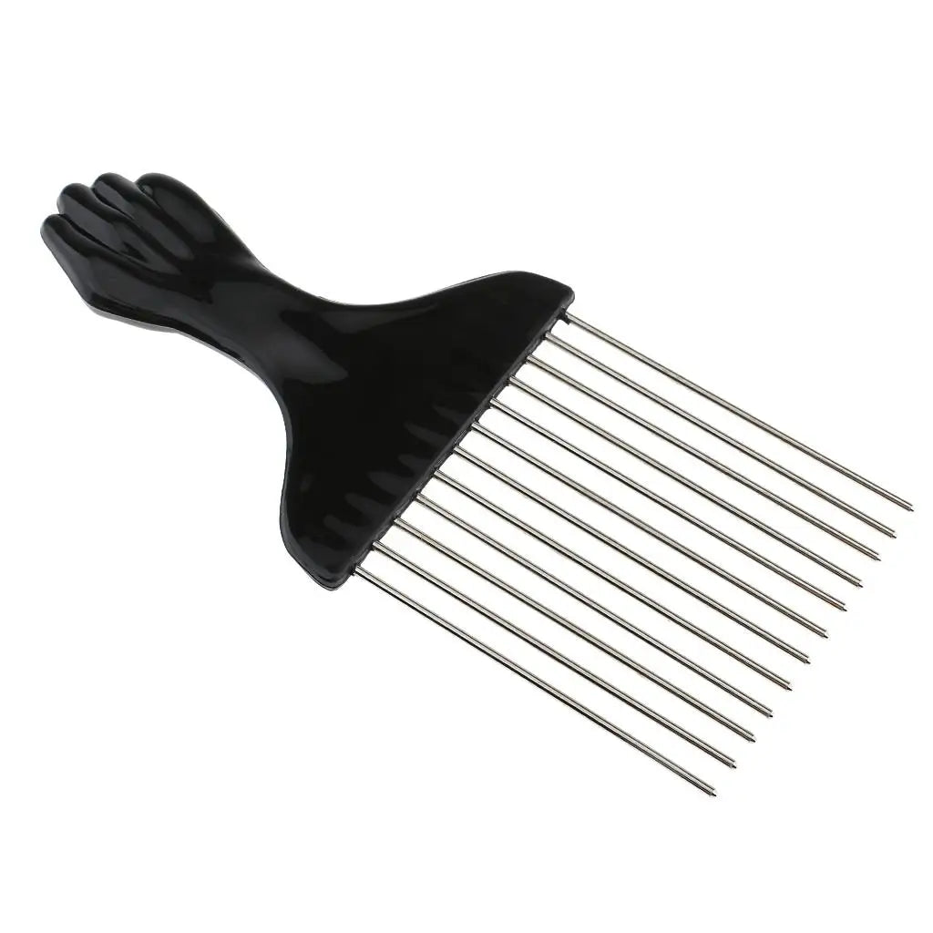 Stainless Steel Afro Pick Comb Handmade for Thick Wet and Curly Hair for African American Men and Women