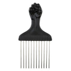 Stainless Steel Afro Pick Comb Handmade for Thick Wet and Curly Hair for African American Men and Women