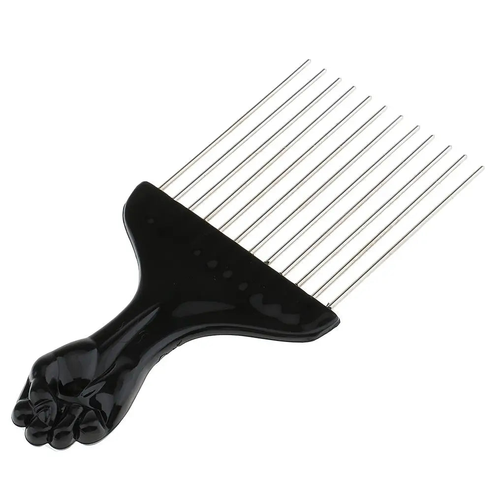 Stainless Steel Afro Pick Comb Handmade for Thick Wet and Curly Hair for African American Men and Women