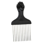 Stainless Steel Afro Pick Comb Handmade for Thick Wet and Curly Hair for African American Men and Women