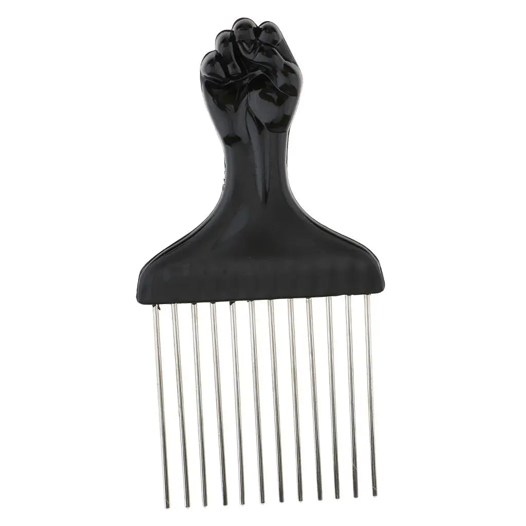 Stainless Steel Afro Pick Comb Handmade for Thick Wet and Curly Hair for African American Men and Women